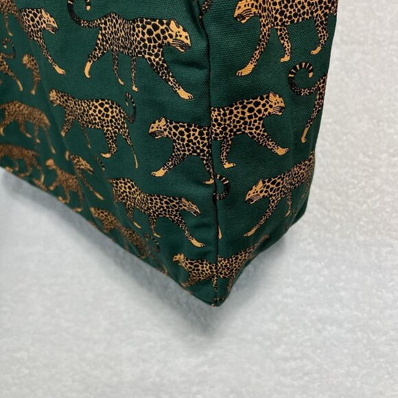 Leopard 100% Cotton Canvas Tote Reusable Tote Bag Cynthia Rowley Animal Print - Picture 14 of 17